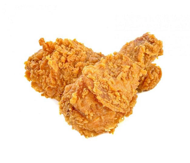 Fried chicken isolated on white background 