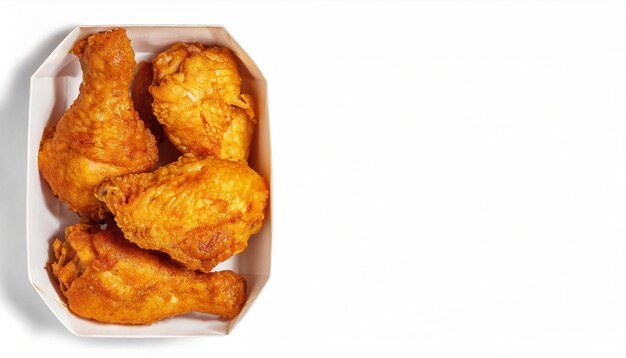 fried chicken isolated on white background