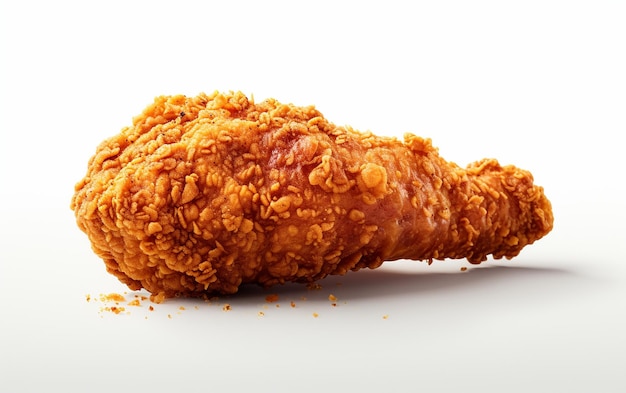 Fried Chicken Leg on a Clear Background