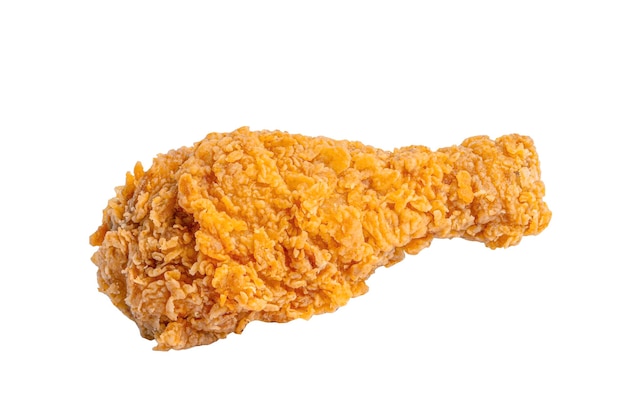 Premium Photo | Fried chicken leg drumstick isolated on white