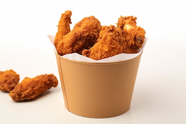 写真 フライド・チキン (fried chicken) フライドチキンの口を水で浸すフライッドチキン・ピース フライドチッキン・ウィングス (fried chicken wings)