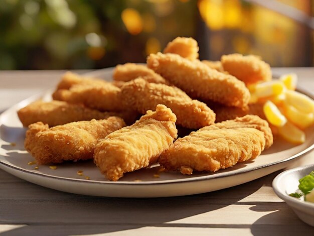 Foto nuggets di pollo fritto