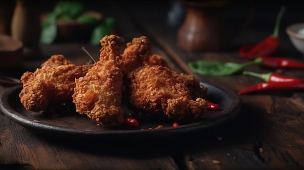 Fried Chicken wings and legs