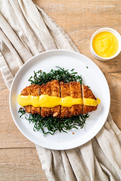 fried chicken with lemon lime sauce