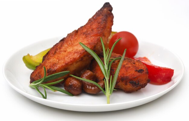 Fried chicken with rosemary