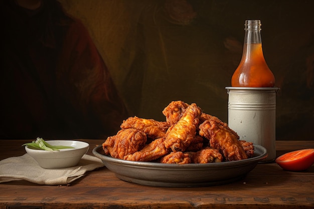 Fried Chicken with Tangy Barbecue Sauce