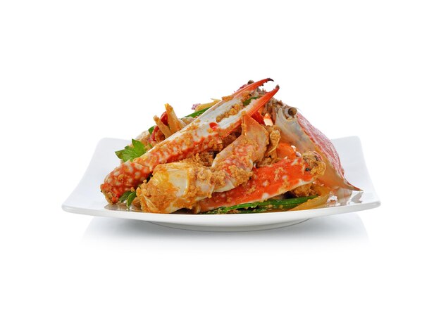 Photo fried crab with curry powder