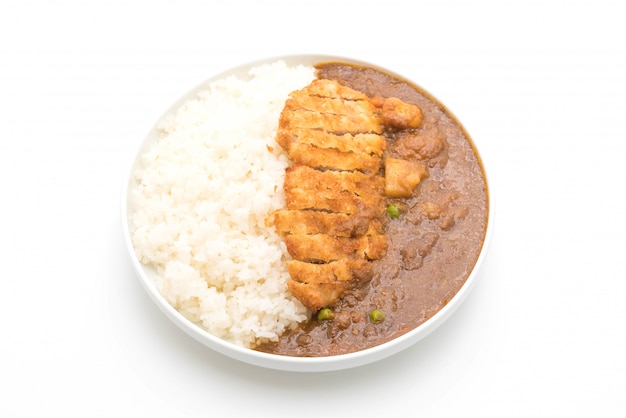 fried cutlet pork with curry on rice