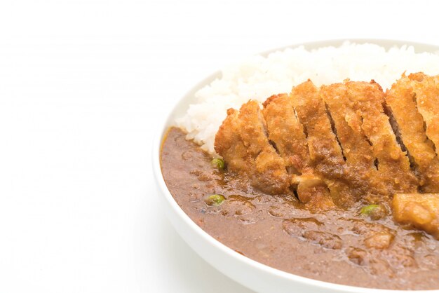 fried cutlet pork with curry on rice