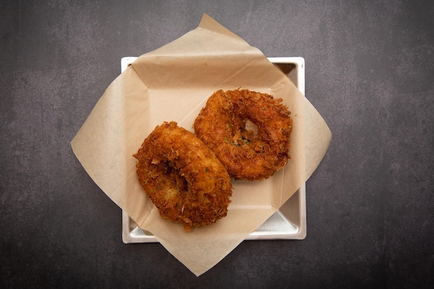 fried doughnuts on a plate