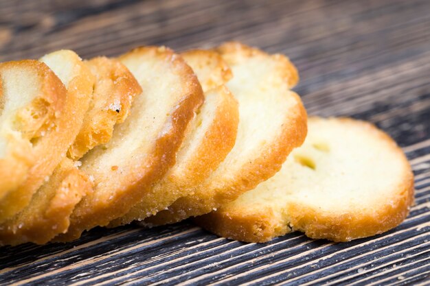 Foto pane secco fritto per uno spuntino