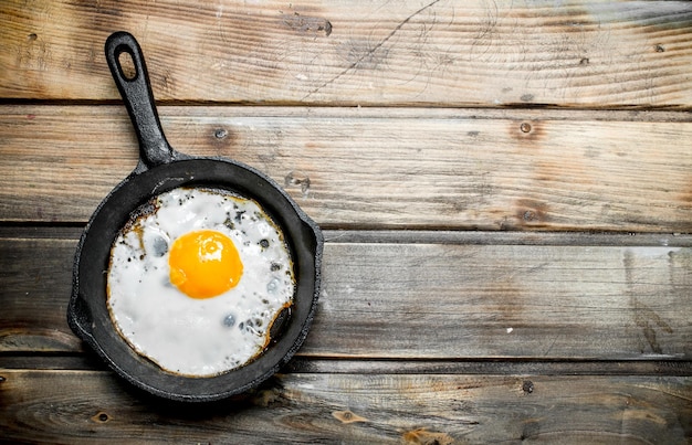 Fried egg in a frying pan