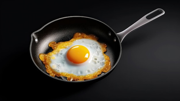 Fried egg in a frying pan