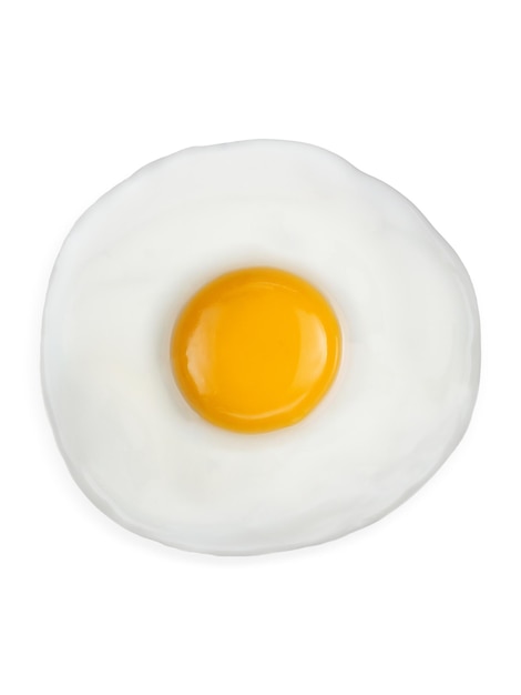 Fried egg isolated on white background