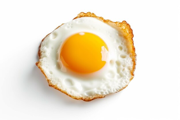 Fried egg on isolated white background