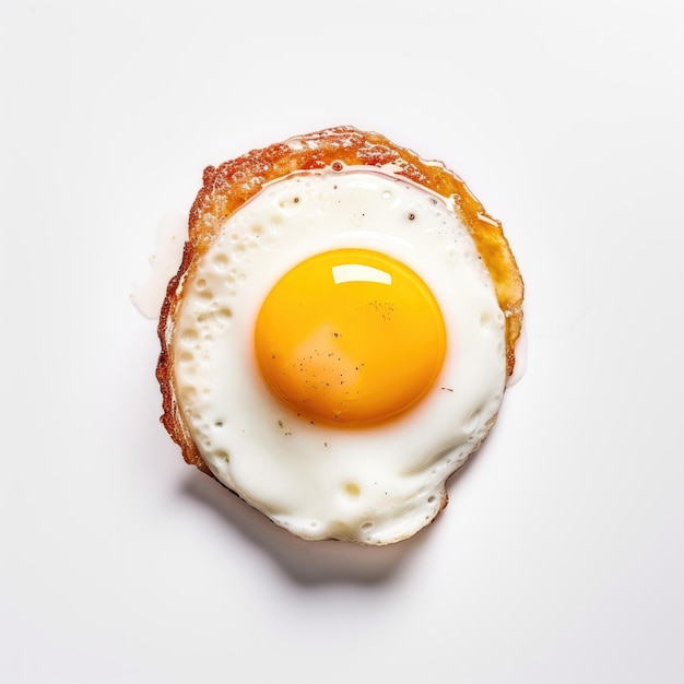 Fried Egg isolated on white generative AI