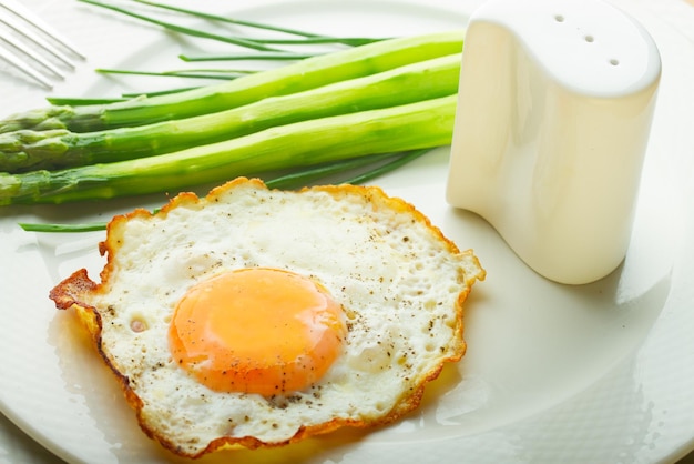 Fried egg in plate