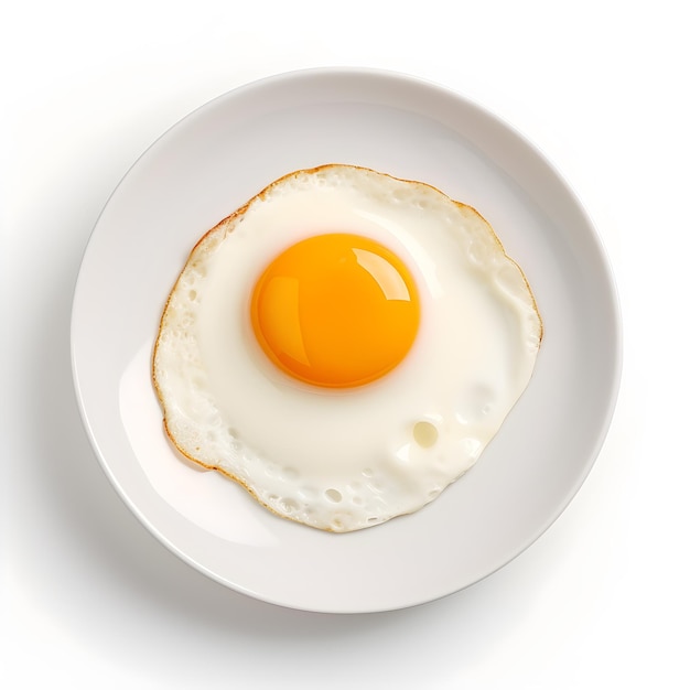 Fried egg isolated on transparent background. Top view AI Generated  27187877 PNG