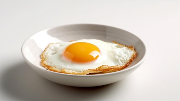 fried egg with white background