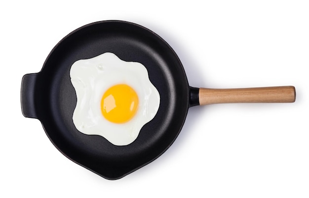 Photo fried eggs in a frying pan