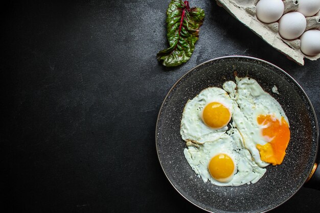 fried eggs, healthy food breakfast