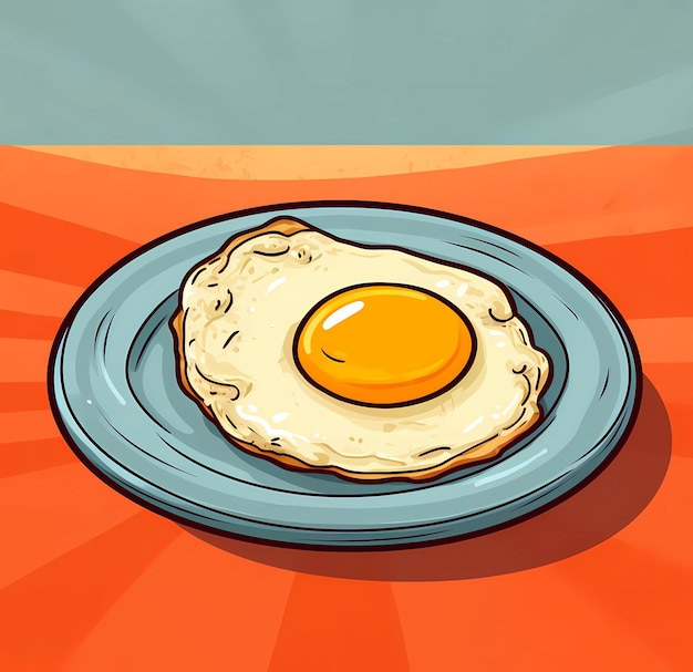 Photo fried eggs on the plate