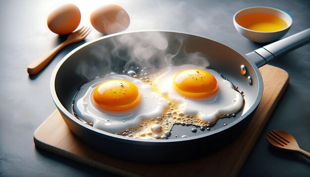 Photo fried eggs