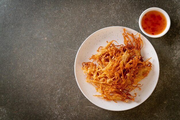 Fried Enoki Mushroom or Golden Needle Mushroom