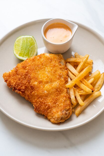 Photo fried fish and chips