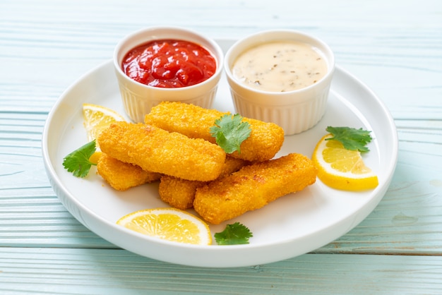 fried fish finger stick or french fries fish