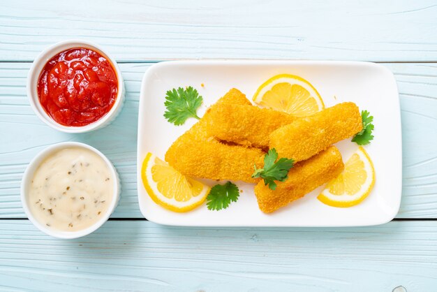 fried fish finger stick or french fries fish