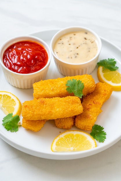 Fried fish finger stick or french fries fish