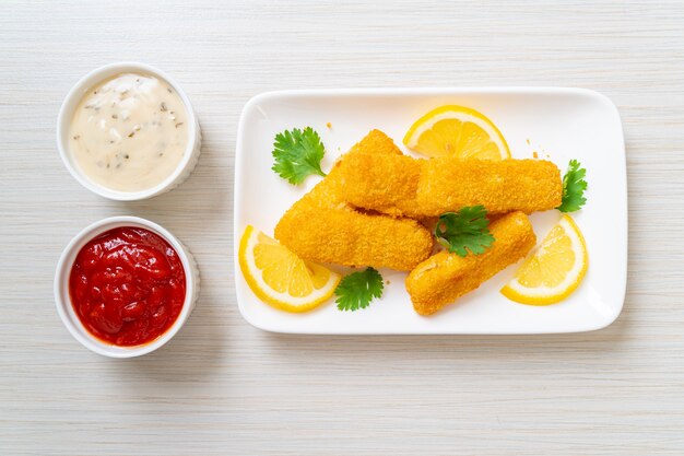 fried fish finger stick or french fries fish