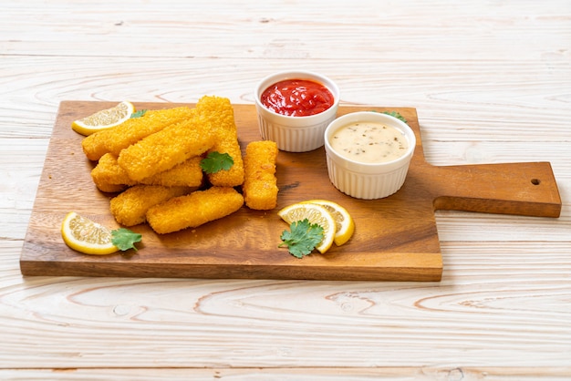 Fried fish finger stick or french fries fish