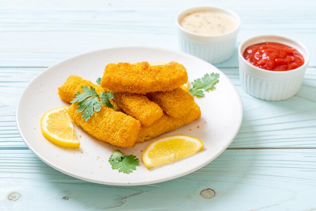 Fried fish finger stick or french fries fish