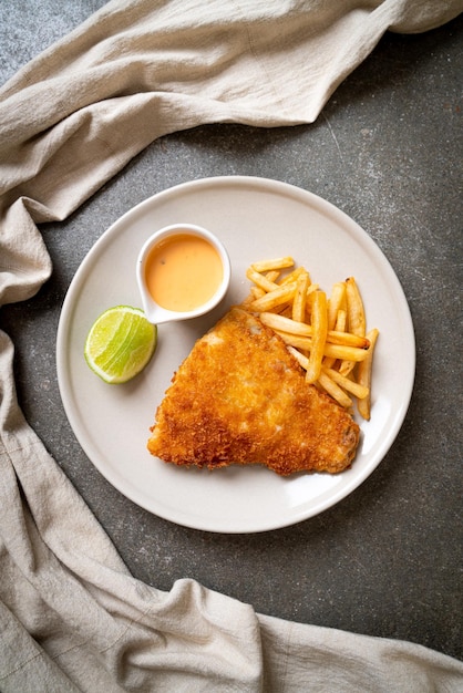 fried fish and potato chips