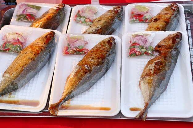 Fried fish at street food