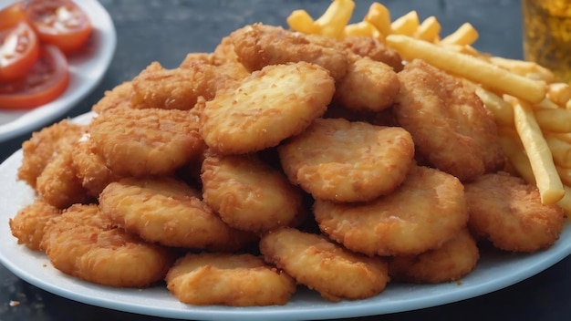 Fried food is served on a plastic plate at the fair