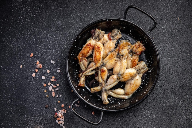 fried frog legs second course meat french food healthy meal food snack on the table copy space