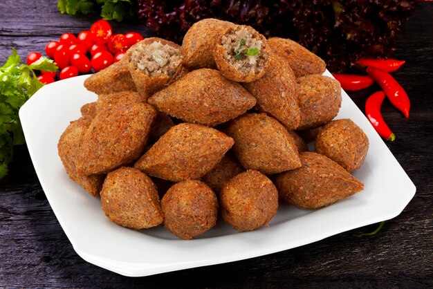 Fried kebab traditional Arab cuisine