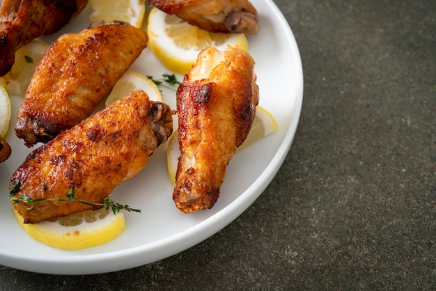 Fried lemon pepper chicken wings