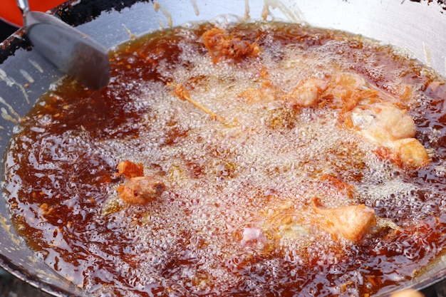 Fried meatballs and sausages 