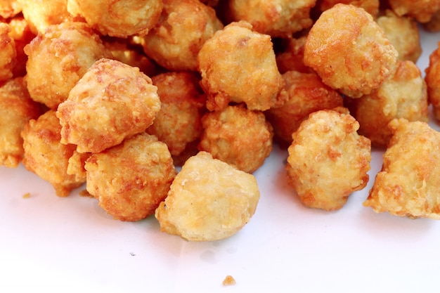 fried nuggets at street food