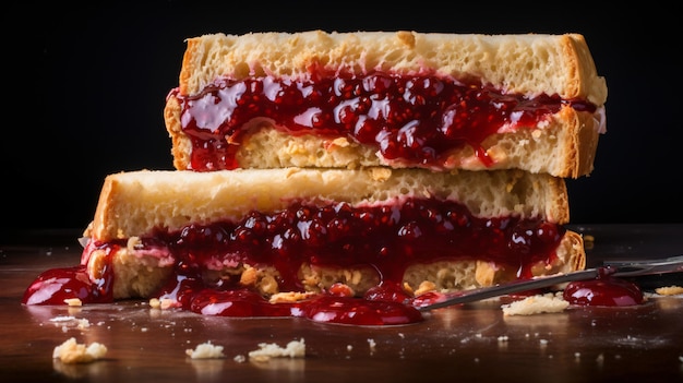 Fried peanut butter and jelly sandwich