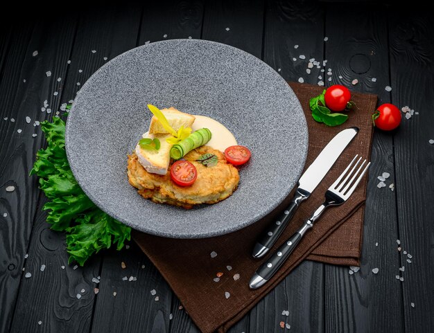 fried pork brains with cream sauce