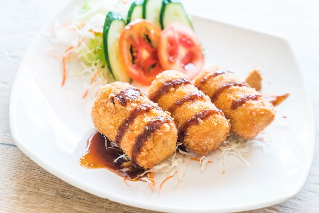 Fried Potatoes met Tonkatsu-saus