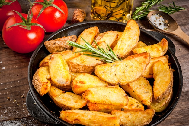 Fried potatoes in a rural style