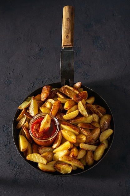 Fried potatoes with brava sauce