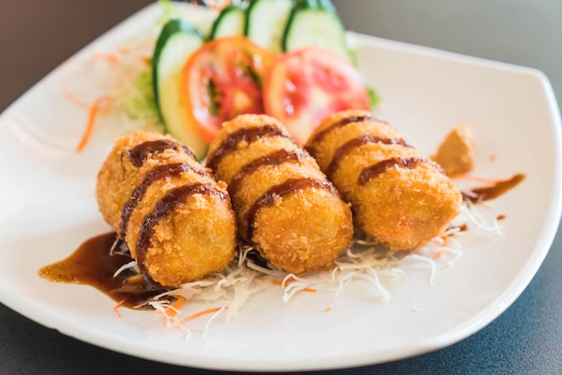 Fried Potatoes with Tonkatsu Sauce