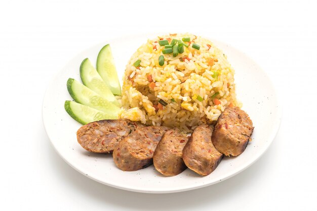 Fried Rice met Notrhern Thai Spicy Sausage